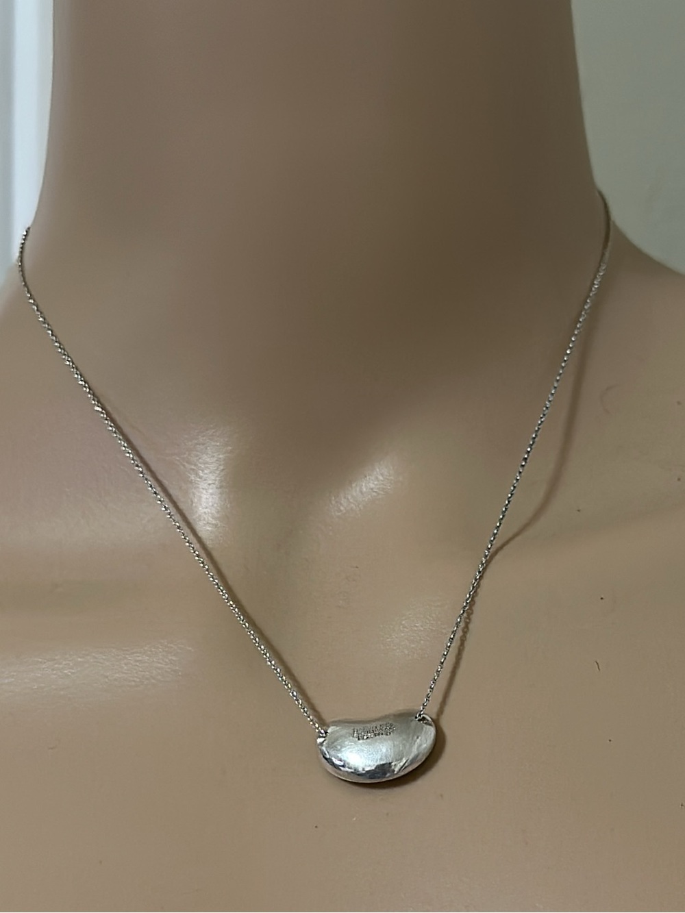Tiffany & Co. Silver 925 Bean Necklace - Picture 7 of 10